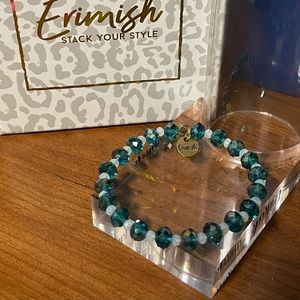 Erimish Teal & White Single Bracelet